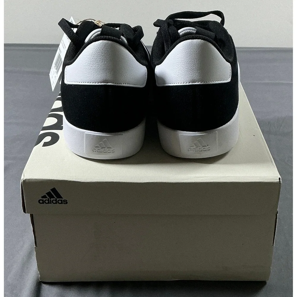 Adidas VL Court 3.0 Mens Skateboarding Shoes Core Black White ID6278‎ Size 12